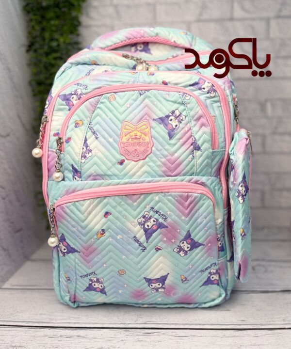 کیف کوله وارداتی جا مدادی دار کرومی