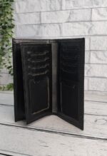 ست کیف کتی چرم و عینک مردانه چرمسال مشکی
