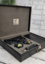 ست کیف کتی چرم و عینک مردانه چرمسال